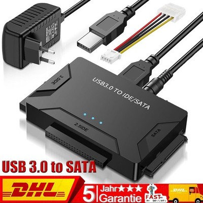 USB 3.0 auf zu SATA Adapter Kabel für 2.5 3.5'' Zoll HDD SSD Festplatte Konverter