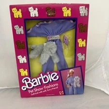 Vintage 1986 Barbie Pet Show Fashion Outfit No 3661 Purple New Old Stock
