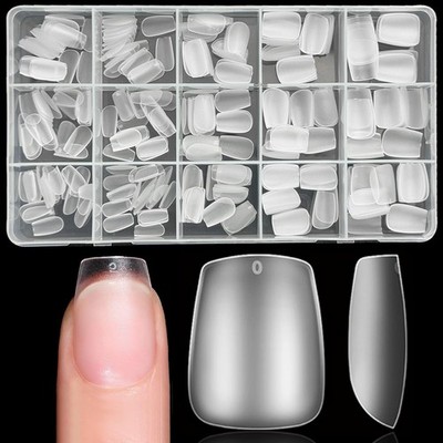 300 Stück Coffin Kurz Nageltips FüR GelnäGel - 15 GrößEn Gel X Nail Tips Pre-