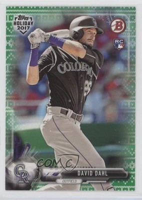 2017 Topps Holiday Bowman Green Sweater 56/99 David Dahl #TH-DD Rookie RC 2d9