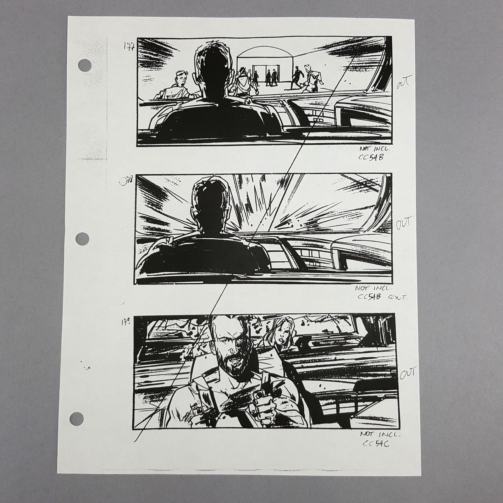 Image 2 of The Fifth Element - Production Used Storyboard, Cab Chase 177-179 , COA
