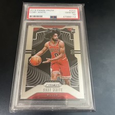 2019-20 Panini Prizm Rookie #253 Coby White RC PSA 10 Gem Mint Bulls