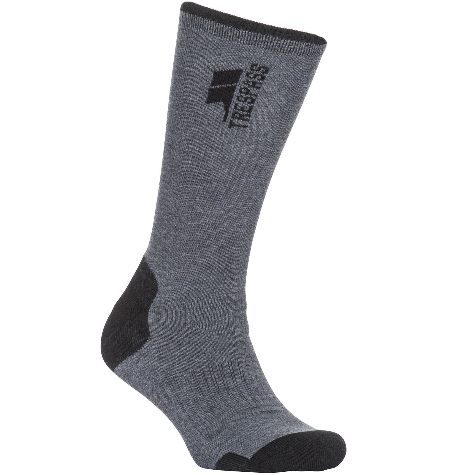 Trespass Mens Wayfarer Walking Hiking Trekking Socks - Carbon Marl - 7-11 UK