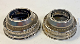Lot of 2 Aladdin Model Nickel Finish Oil Kerosene Lamp Burner Gallery Parts