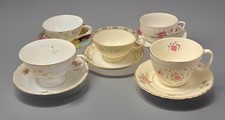 Lot Of 5 Mismatched Porcelain / Bone China Te...