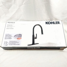 Kohler Revolv Single-Handle Pull-Down Sprayer Kitchen Faucet - Black R34619-BL 