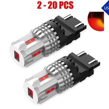 2-20pcs Auxito Error Free Red 3157 Led Brake Tail Side Marker Light Bulb 3020smd