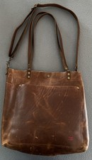 Made in USA In Blue Handmade Leather Tote Bag Bourbon women's
