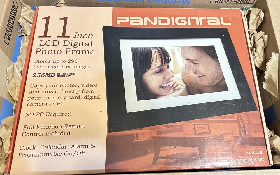 PANDIGITAL 11” digital photo frame, slide show, clock,calendar  NEW open box  - Image 2 of 4