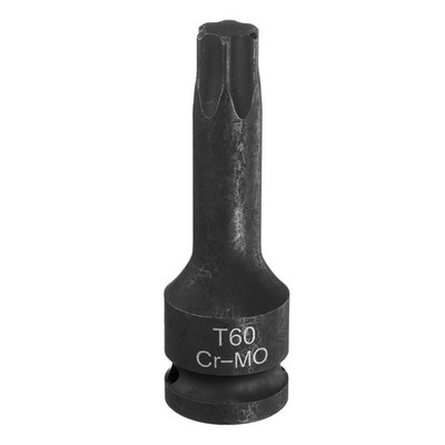 T60 Torx Bit Socket 1/2'' Drive 6 Point Torx Star Screwdriver Socket Adapter