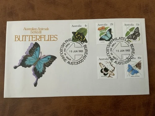 Australia 1983 #872-880 Butterflies - 3 FDCs