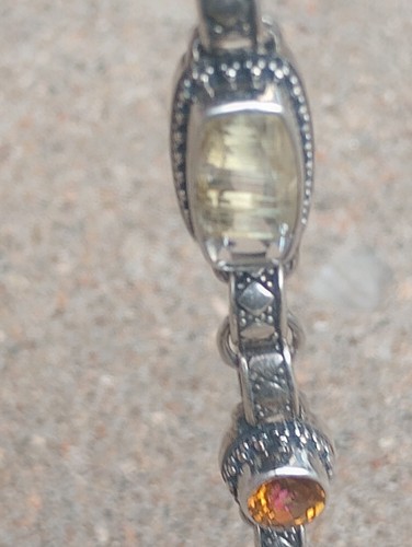 Bracciale donna vintage argento sterling 925 art deco gioielli di Lori Bonn - Foto 16 di 22