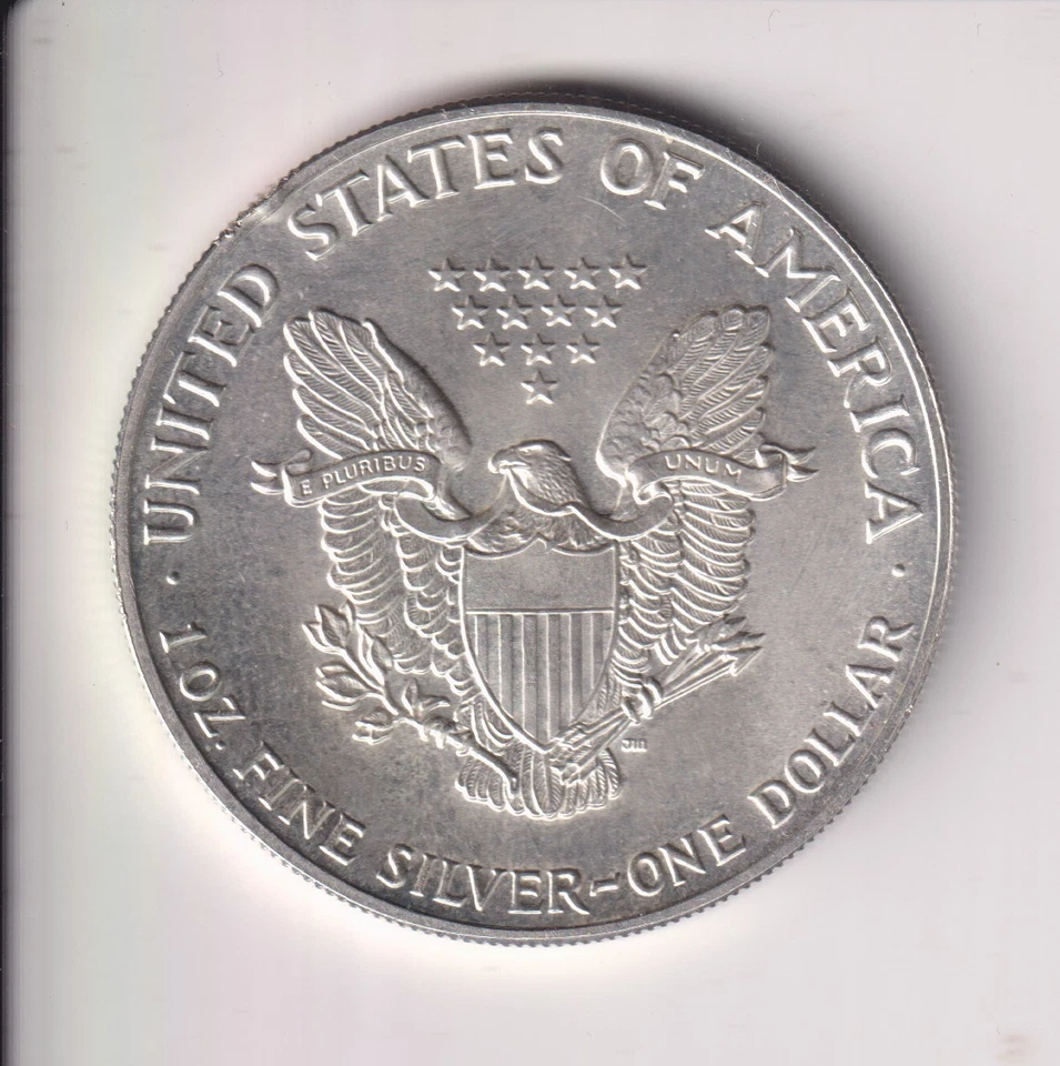 1987 AMERICAN SILVER EAGLE $1 DOLLAR 1 OZ .999 SILVER COIN UNITED STATE MINT - Image 2 of 2