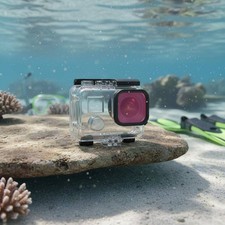 Waterproof Diving Housing Tempered Glass Lens Action Camera Dive Case for