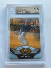 BRYCE HARPER BGS 9.5 2011 BOWMAN PLATINUM BPP1 PROSPECT GOLD REFRACTOR RC #36/50