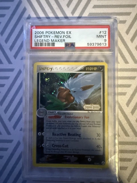 Pokemon 2006 EX Legend Maker Shiftry 12/92 Reverse Holo English PSA 9