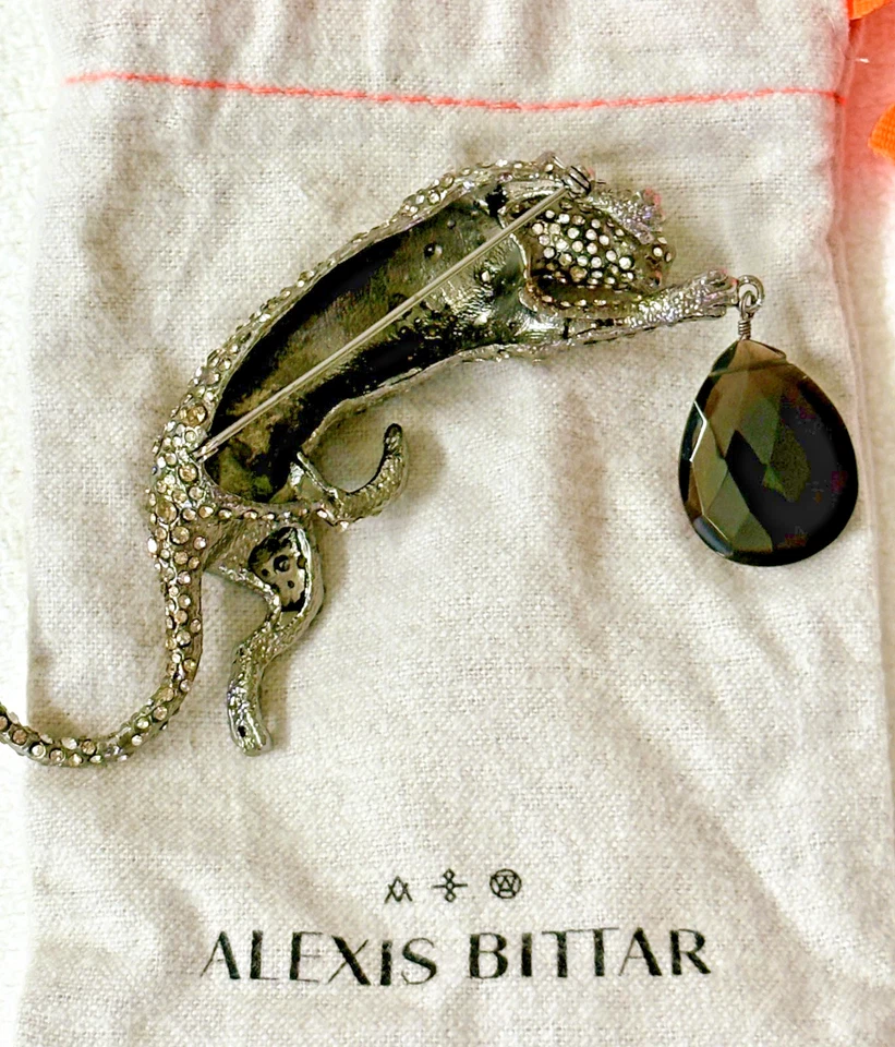 ¡OFERTA! Alexis Bittar Elements - Broche Pantera Siyabona con Topacio Ahumado Foto 4 de 4