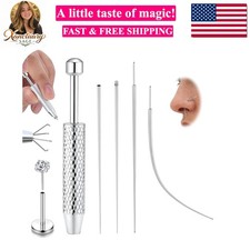 14G/16G/18G/20G Piercing Taper Insertion Tool ASTM F136 Titanium Piercing Thr...