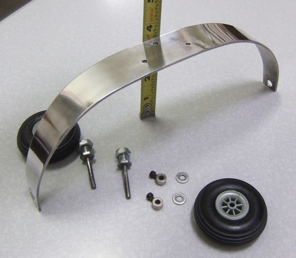 Tren de aterrizaje de montaje en fuselaje de aluminio vintage - avión RC Foto 2 de 4