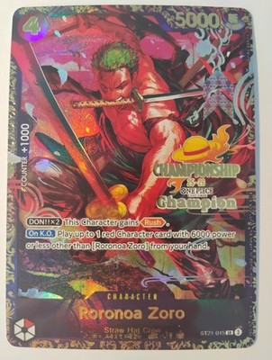 Roronoa Zoro (CS 25-26 1st Place) SR One Piece Promotion Cards ST21-015 NM Proxy