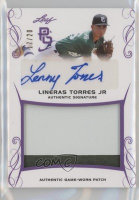 2017 Leaf Perfect Game National Showcase 17/20 Lenny Torres Jr Patch Auto 1e15