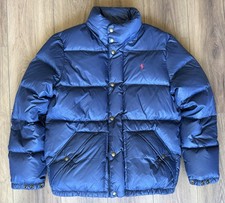 Polo Ralph Lauren Boy's Kid's Down Goose Puffer Jacket Coat Navy XL 18-20