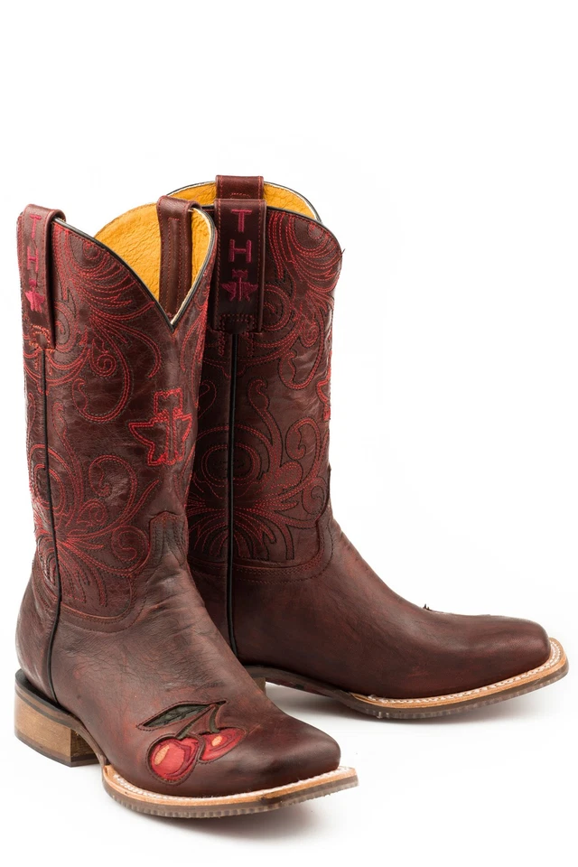 Женские красные кожаные ковбойские сапоги Mon Cherry Tin Haul - Изображение 3 из 3