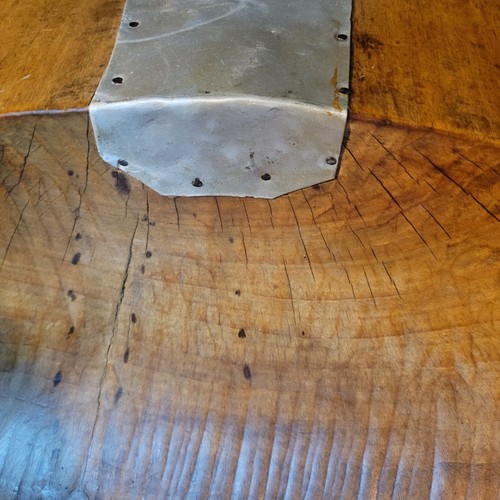 Large Antique Wooden Dough Trencher Bowl 50" Hand Hewn Primitive Oiled - Picture 7 of 21