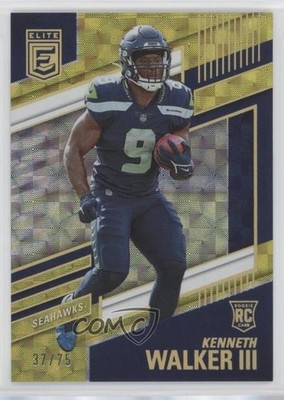 2022 Panini Donruss Elite Rookies Yellow 37/75 Kenneth Walker III Rookie RC 0u8k
