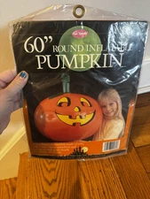 Vintage Fun World 60 Inch Round Inflatable Pumpkin NEW NOS Halloween 80s/90s