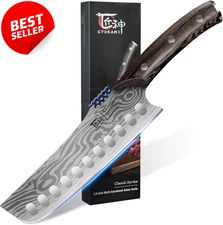 Nakiri Chef Knife 7.2 Inch Japanese Vegetable Razor Sharp Damascus Handle US