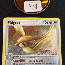 Pokemon TCG Pidgeot 10/112 EX FireRed & LeafGreen Holo Rare English 2004 SWIRL