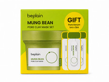 beplain Mung Bean Pore Clay Mask Set 120ml  Pore Serum Gift Korean Skincare