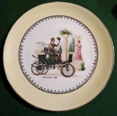 Vintage um 1950 Kuba Bayerisches Lokmobil 1900 Porzellan Teller sehr gut