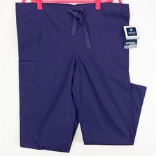 Scrub Pants Adar Universal Small Purple Cargo Pocket Drawstring New Poly Blend