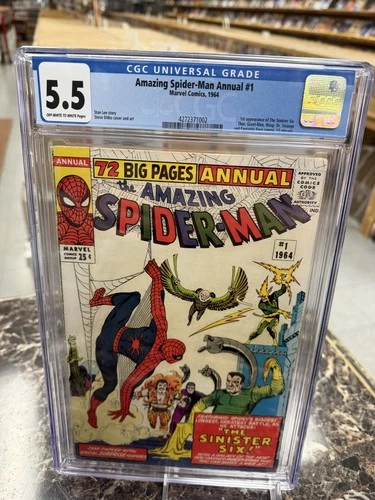 Amazing Spider-Man Annual #1 - CGC 5.5 - 1964 - 1st Sinister Six