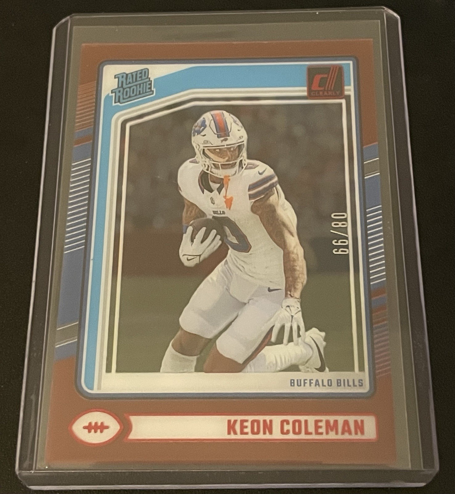 2024 Panini Clearly Donruss - Rated Rookie Keon Coleman #67 Red /99 (RC)