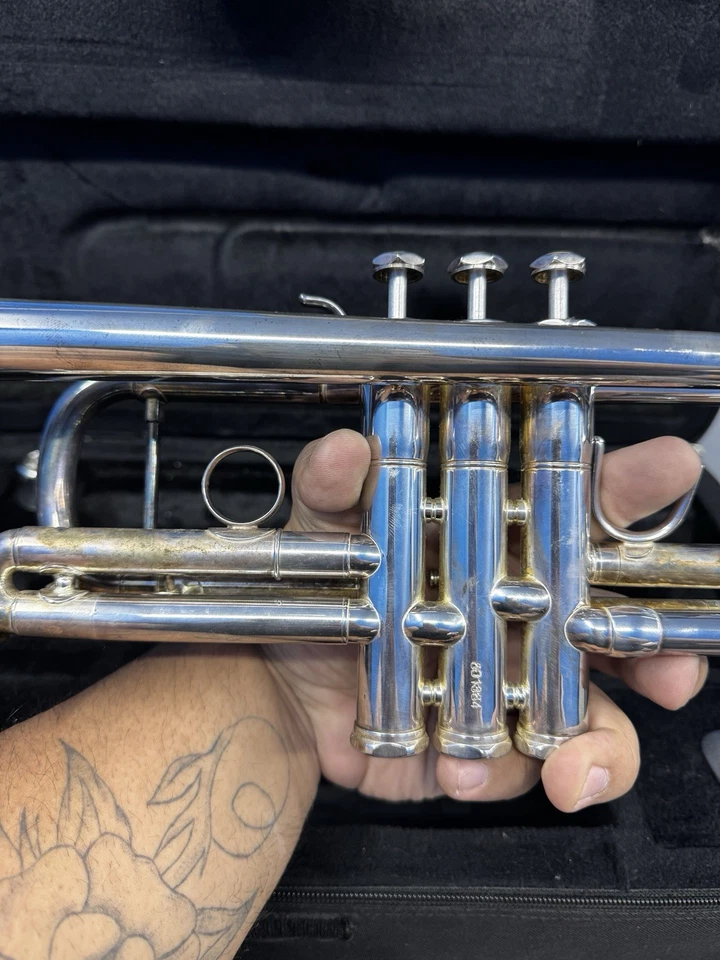 Eastman ETR530G C Trumpet Silver Plated with Case - Image 3 of 4