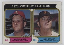1974 Topps League Leaders Wilbur Wood Ron Bryant #205 05v0