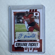 2021 Panini Contenders Draft Picks Forrest Merrill College Ticket Auto Red #263