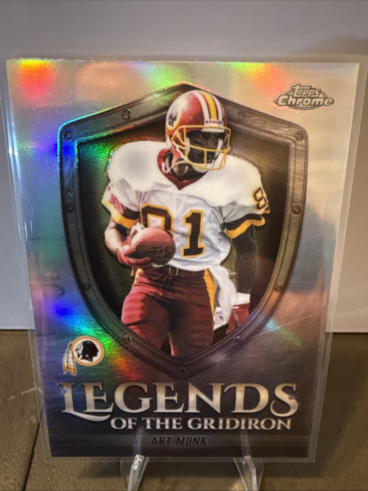 2025 Topps Chrome ART MONK Legends Of The Gridiron Refractor  LOG-19