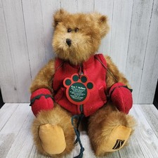 Vintage Russ T McBear Teddy Bear Plush w/ Red Vest  Mittens 2000 with Tag Gift