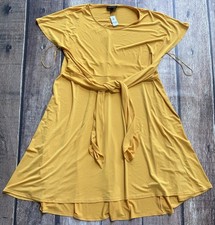 LANE BRYANT TIE FRONT DRESS YELLOW WOMENS PLUS SIZE 18 20 NEW WITH TAGS SPOT