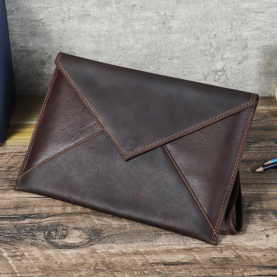 Funda de cuero genuino para portátil A4 de 13" para tableta iPad Air Pro 13 M4 Foto 3 de 4