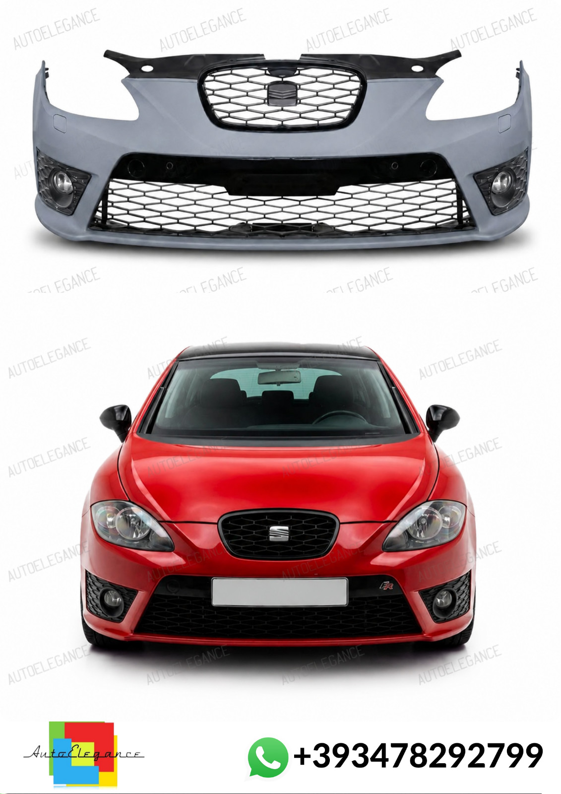 Renault - 💕art.10264 Paraurti Anteriori Seat Leon Mk2 Facelift (1p) (2009-2012)💕 - Miniatura 2