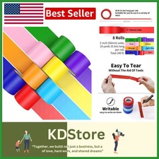 Vivid 8-Color Thick Masking Tape Set for Crafts  Labeling