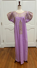 San Antonino Maxi Dress, Oaxaca Mexican dress. hand Embroidered. Silk Threads