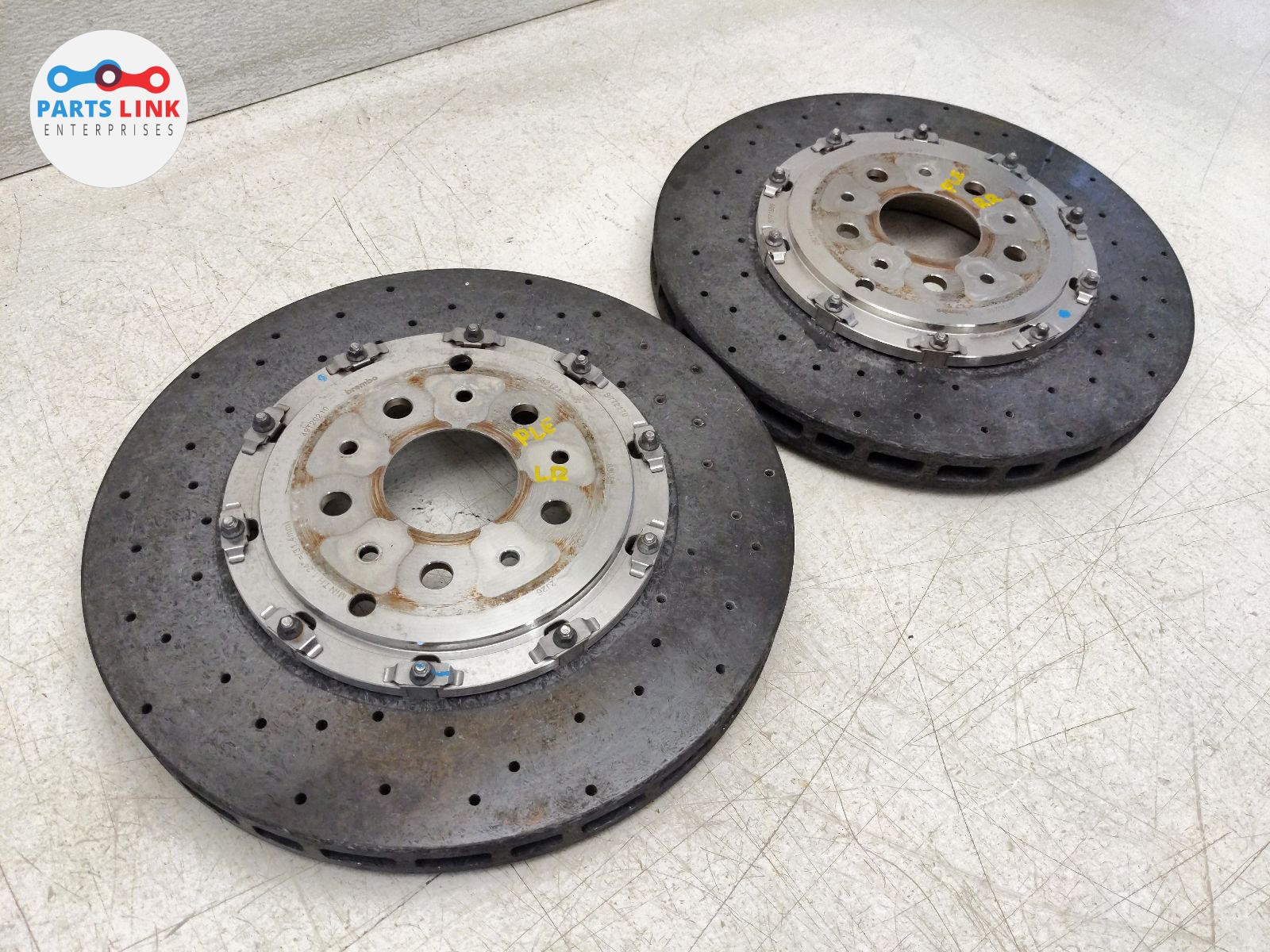 2008-14 FERRARI CALIFORNIA REAR CARBON CERAMIC BRAKE ROTOR RIGHT LEFT SET F149