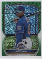 2023 Bowman Chrome Prospects Green Shimmer Refractor 78/99 Simon Juan 06qf
