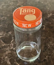 Vintage 1960's  Instant Tang Breakfast Drink Mix Jar with "New" Metal Lid